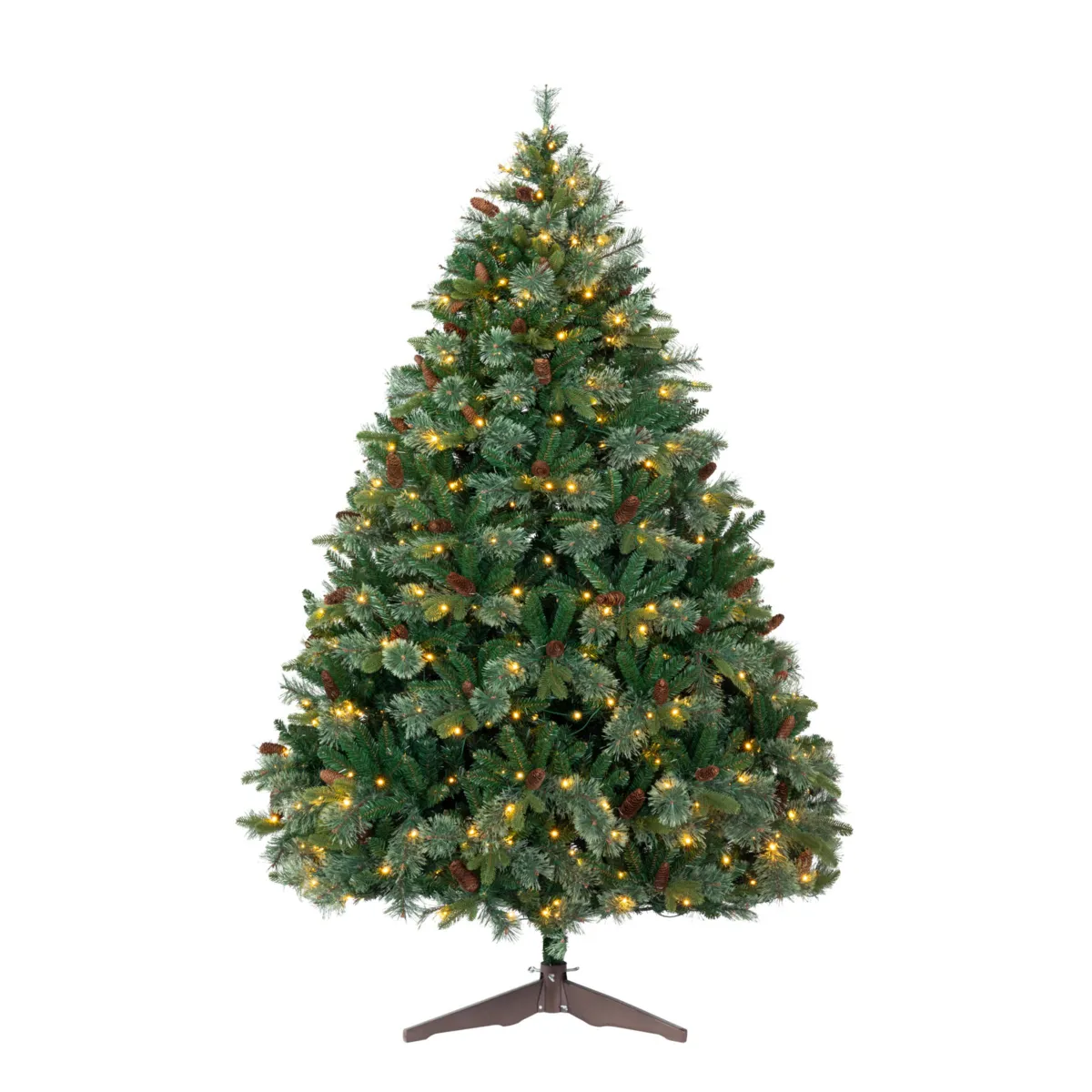 Albero di Natale artificiale luminoso H240 cm Washington Luxe Verde abete