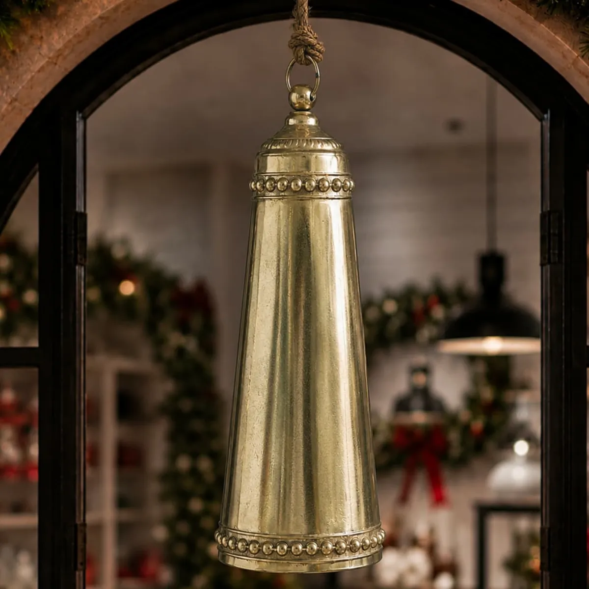 Campana di Natale in metallo (H57 cm) Christmas Bell Oro