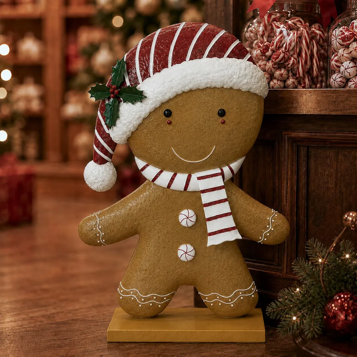 Dekorative Metallfigur (H100 cm) Der kleine Weihnachtskeks