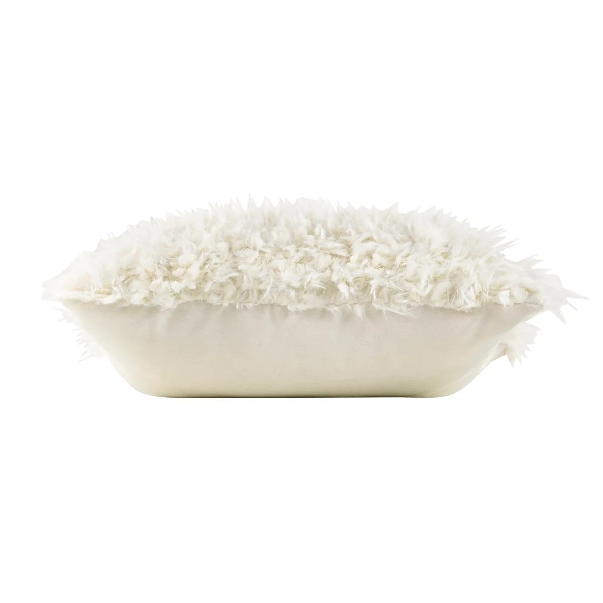 Cuscino quadrato ecopelliccia (45 x 45 cm) Pecora Ecru