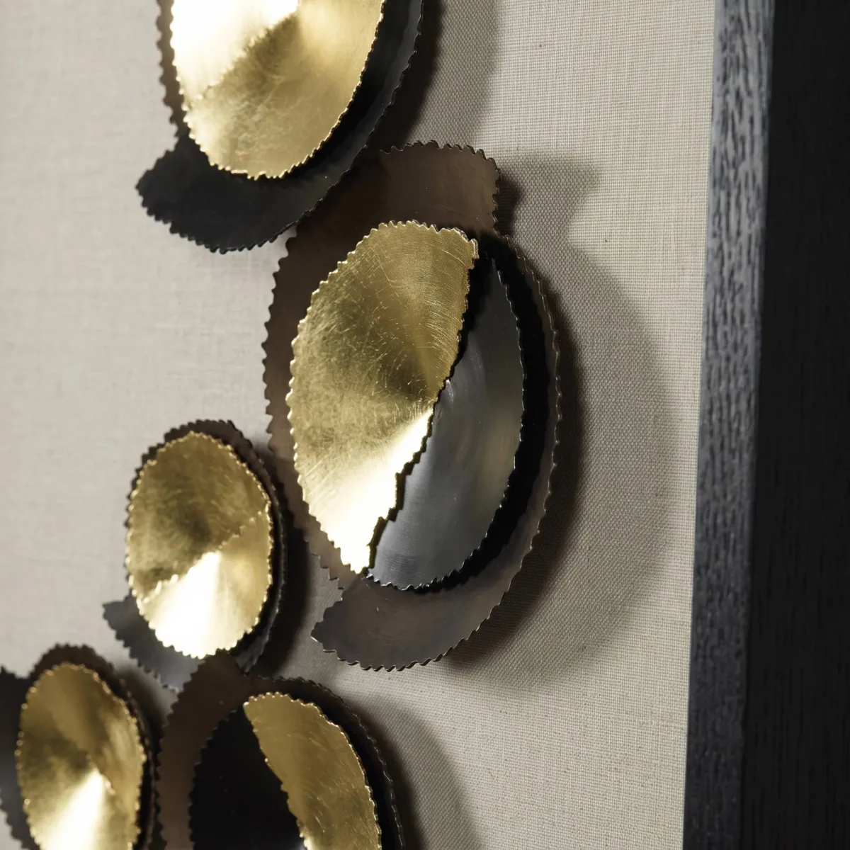 Quadro decorativo in rilievo in metallo (70 x 150 cm) Solen Argento