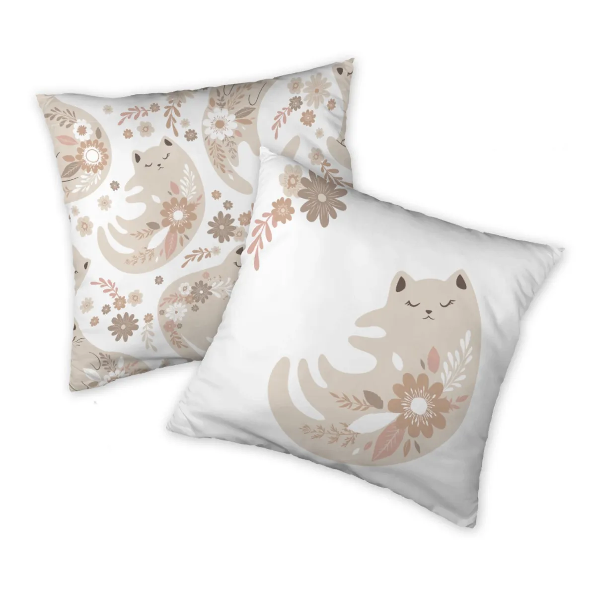 Parure copripiumino per bambini in percalle di cotone (200 x 200 cm) Minou Rosa