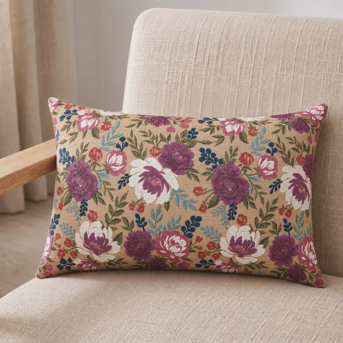 Cuscino rettangolare cotone (40 x 60 cm) Augusta Multicolore