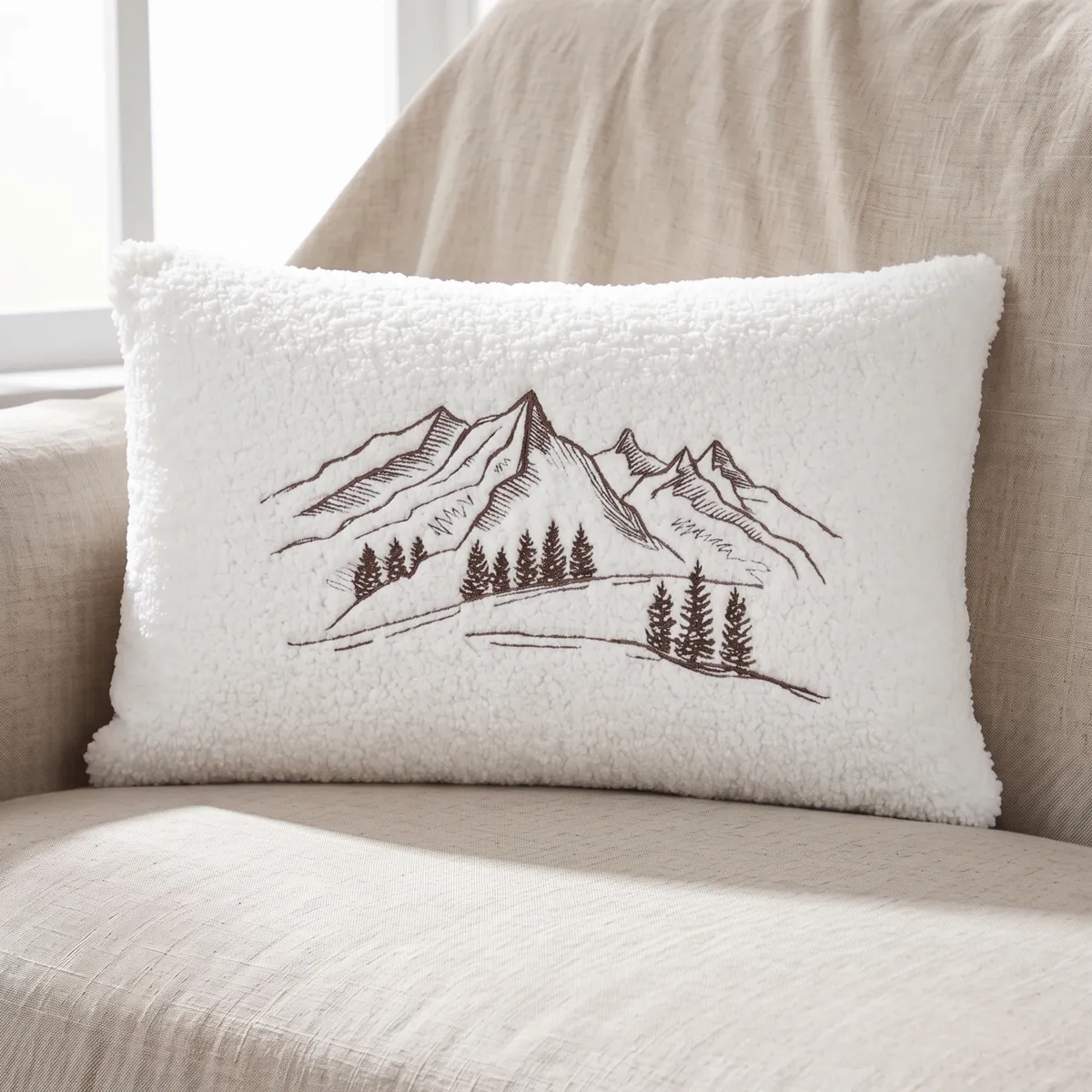 Cuscino rettangolare bouclé (40 x 60 cm) Granon Bianco