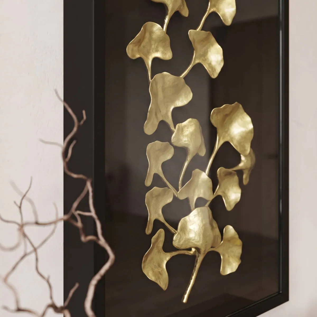 Quadro decorativo in rilievo in resina (60 x 120 cm) Nusa Oro