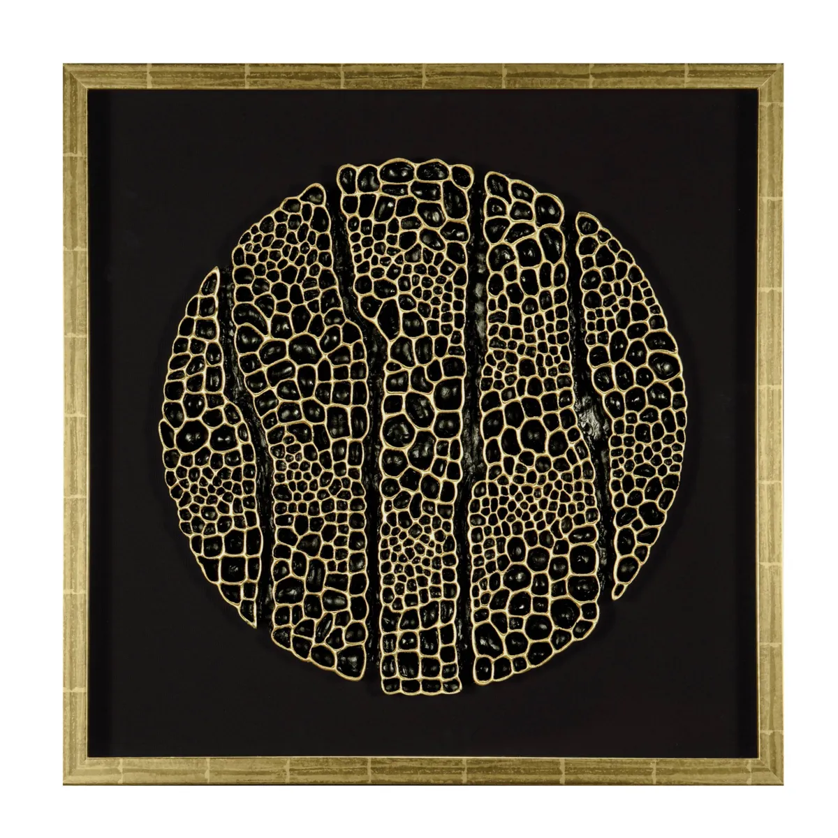 Quadro decorativo in rilievo in resina (60 x 60 cm) Sargas Oro
