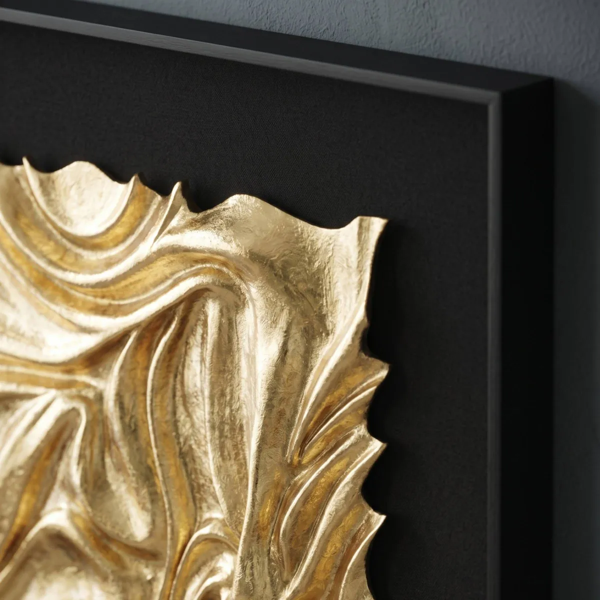 Quadro decorativo in rilievo in legno (60 x 60 cm) Zania Oro