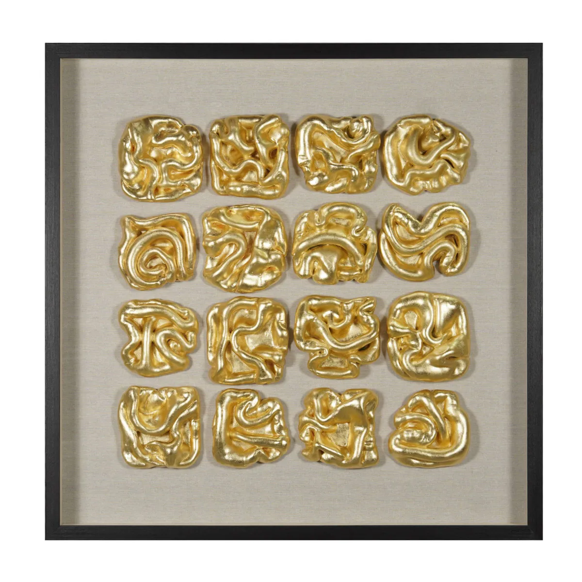 Quadro decorativo in rilievo in argilla (90 x 90 cm) Keid Oro