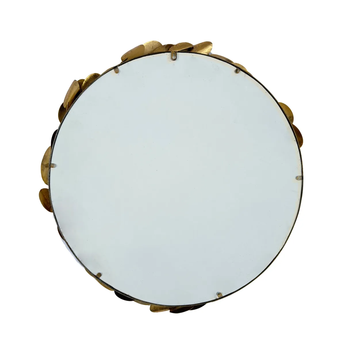 Specchio da parete in legno e metallo (H83,5 cm) Corona reale Liya Oro
