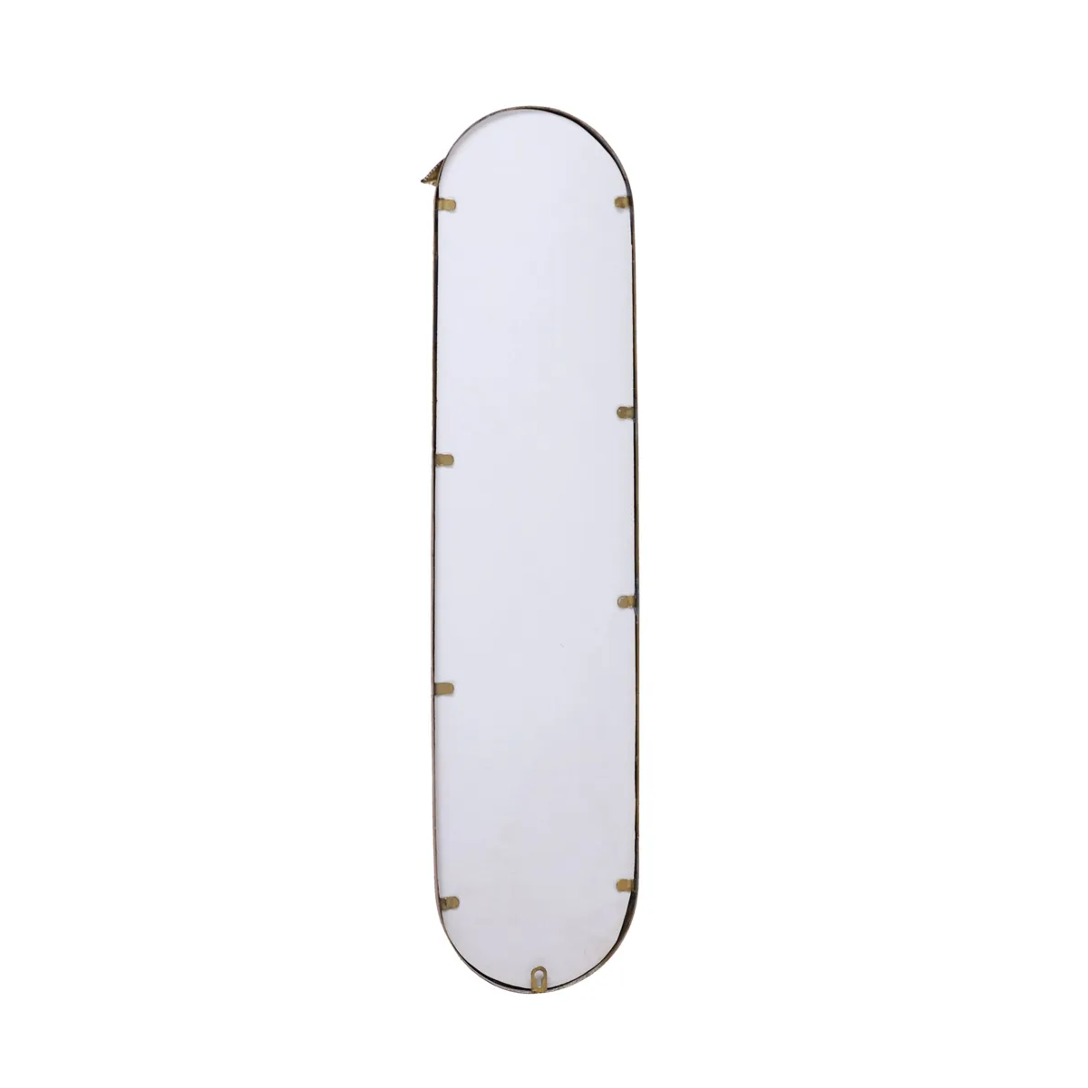 Specchio da parete in legno e metallo (H91,5 cm) Halo Oro