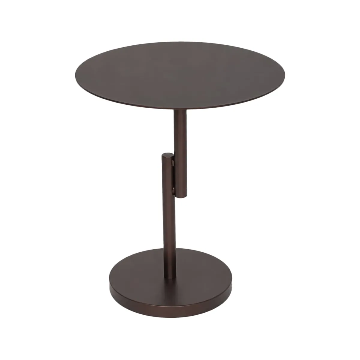 Tavolino rotondo in metallo (H46,5 cm) Vecto Nero