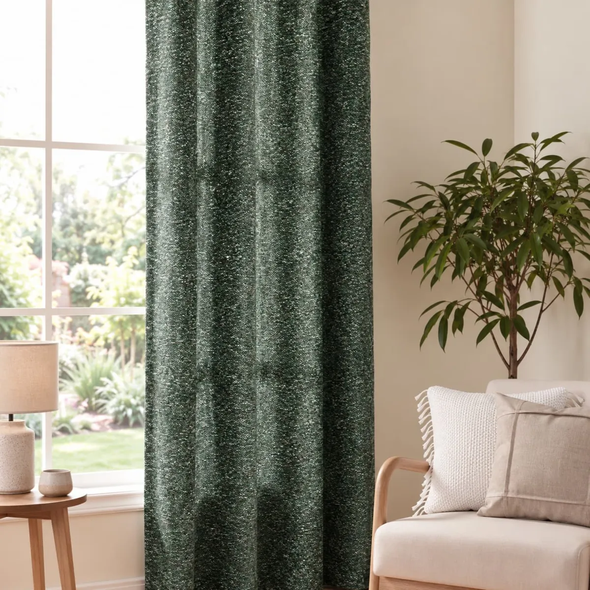 Tenda in ciniglia (140 x 260 cm) Dublin Verde cachi