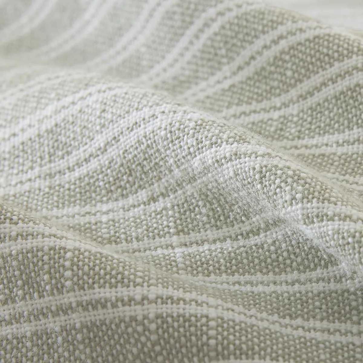 Federa per cuscino quadrata reversibile in cotone testurizzato e percalle (80 x 80 cm) Alice Verde