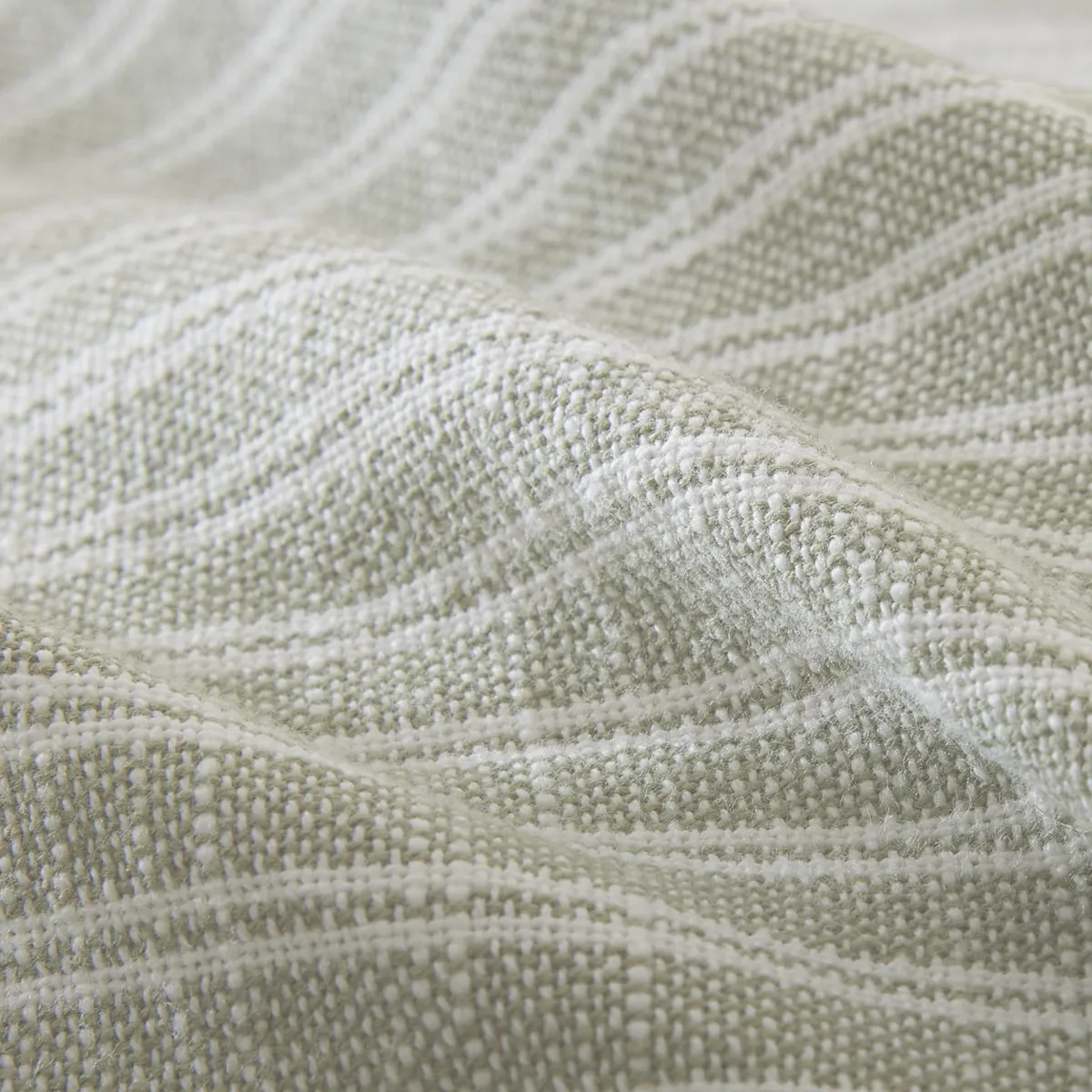 Federa rettangolare reversibile in cotone testurizzato e percalle (50 x 70 cm) Alice Verde