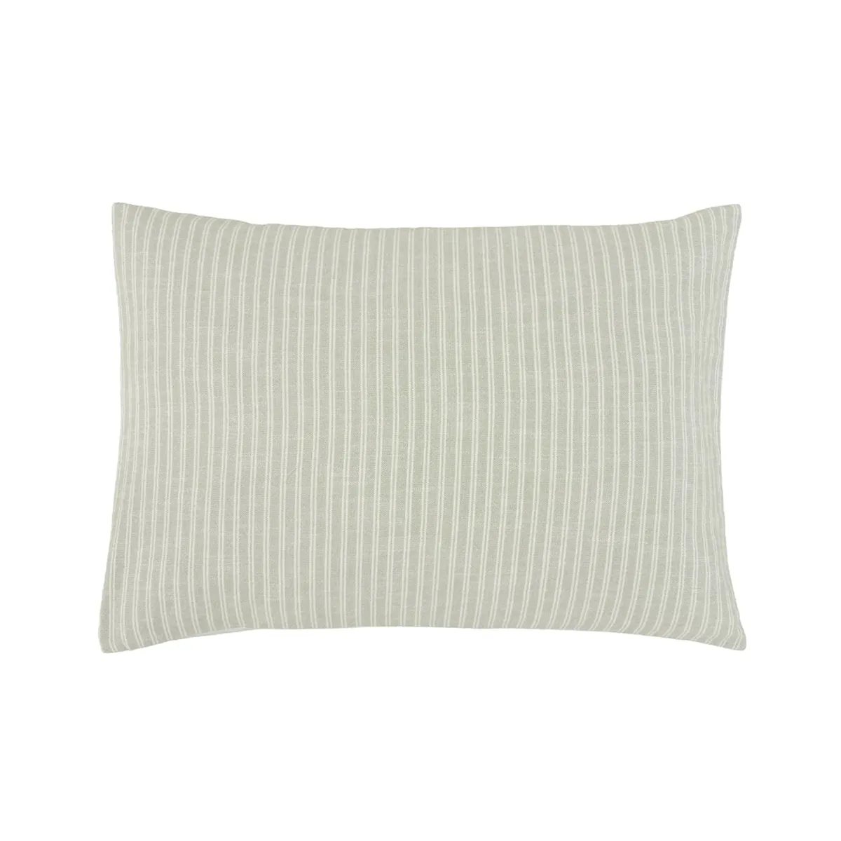 Federa rettangolare reversibile in cotone testurizzato e percalle (50 x 70 cm) Alice Verde