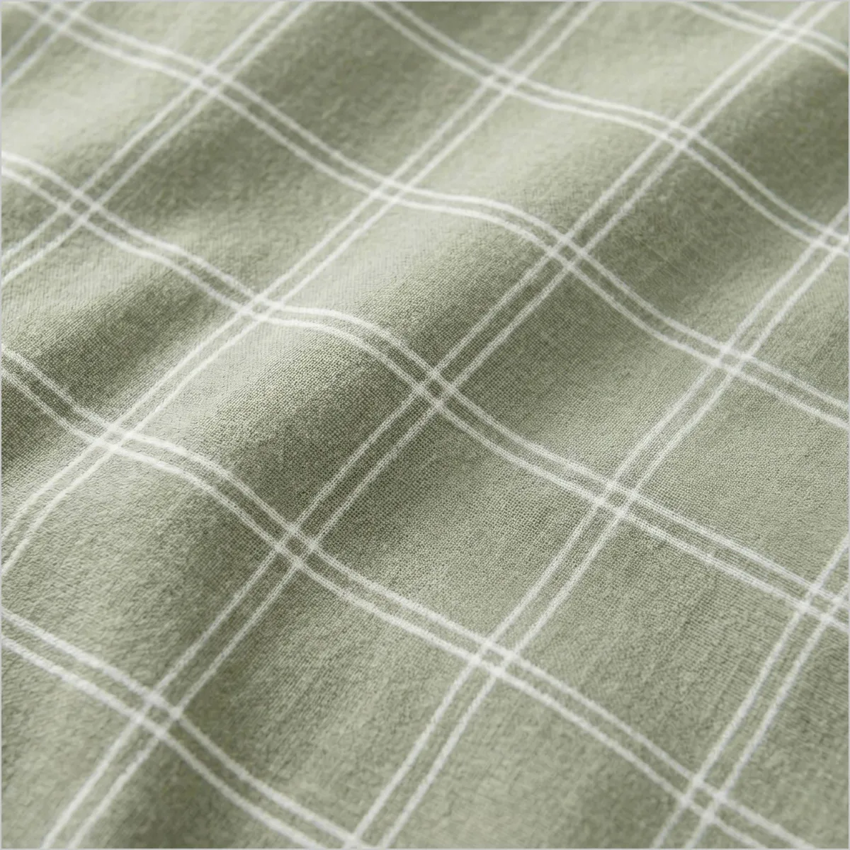 Federa quadrata in percalle di cotone (63 x 63 cm) Marthe Verde