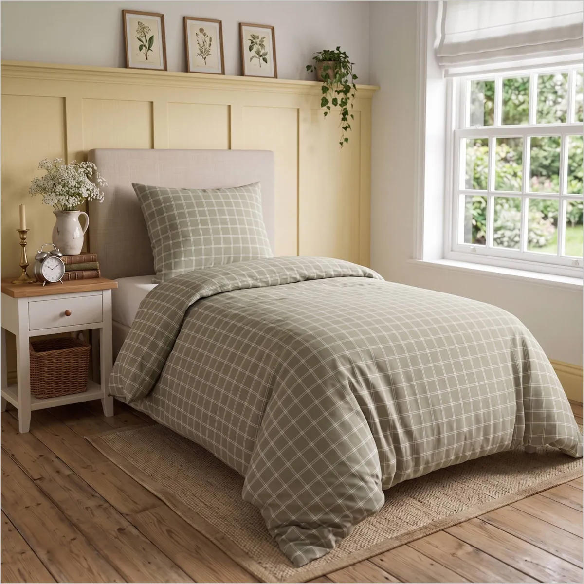 Copripiumino in percale di cotone (140 x 200 cm) Marthe Verde