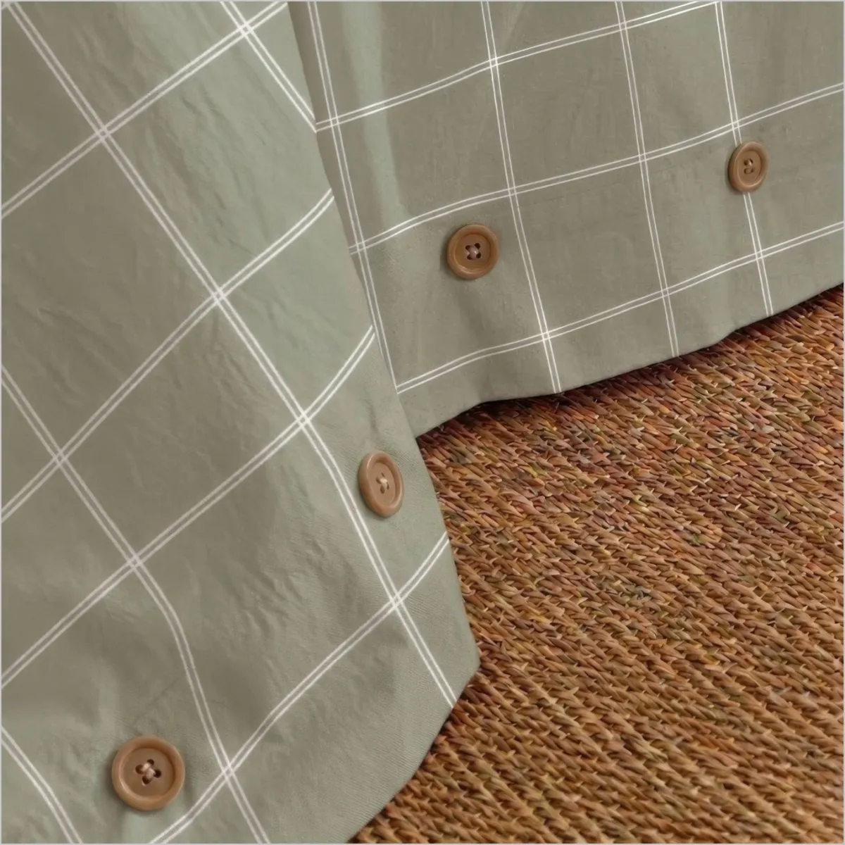 Copripiumino in percalle di cotone (200 x 200 cm) Marthe Verde