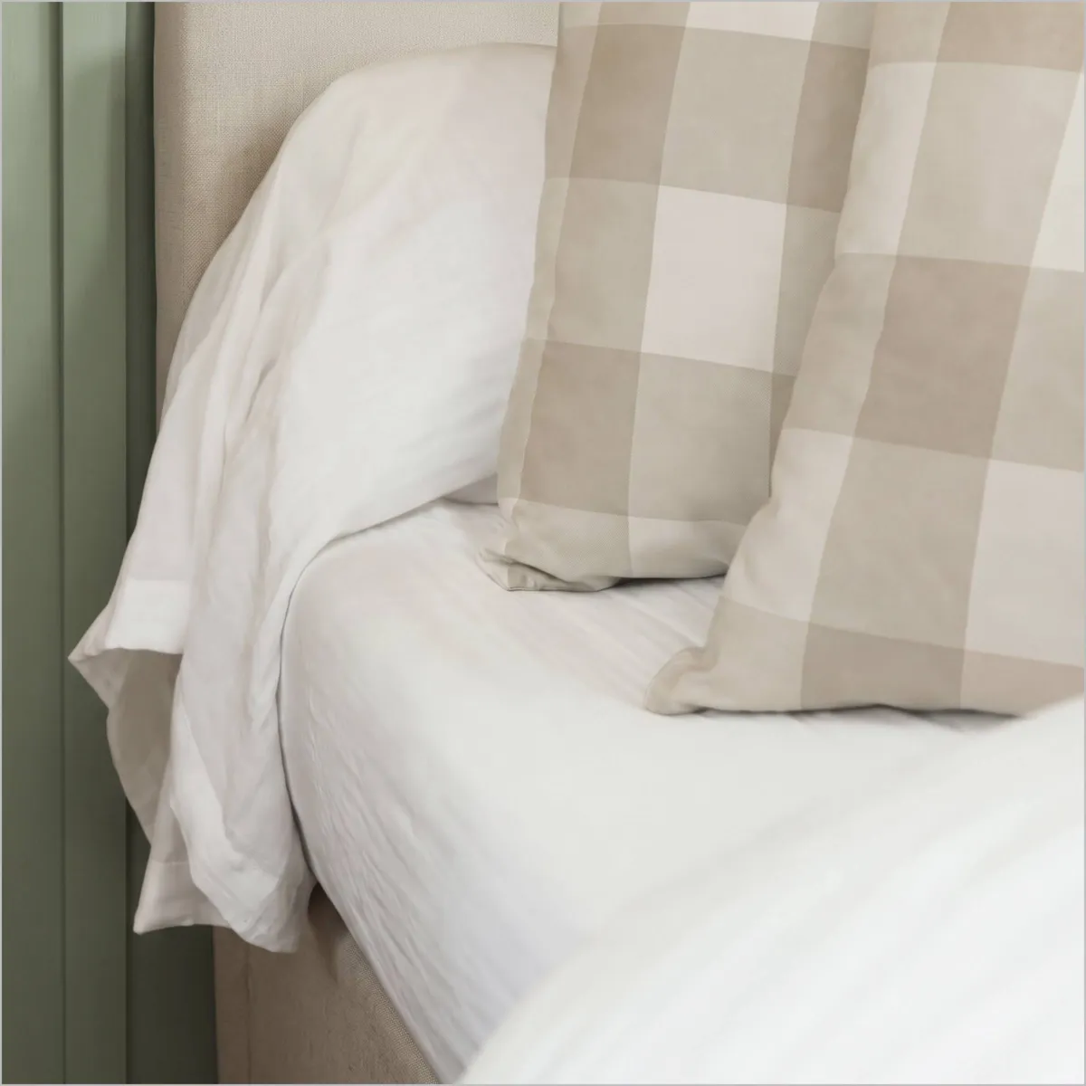Federa quadrata in percalle di cotone (63 x 63 cm) Sophie Beige