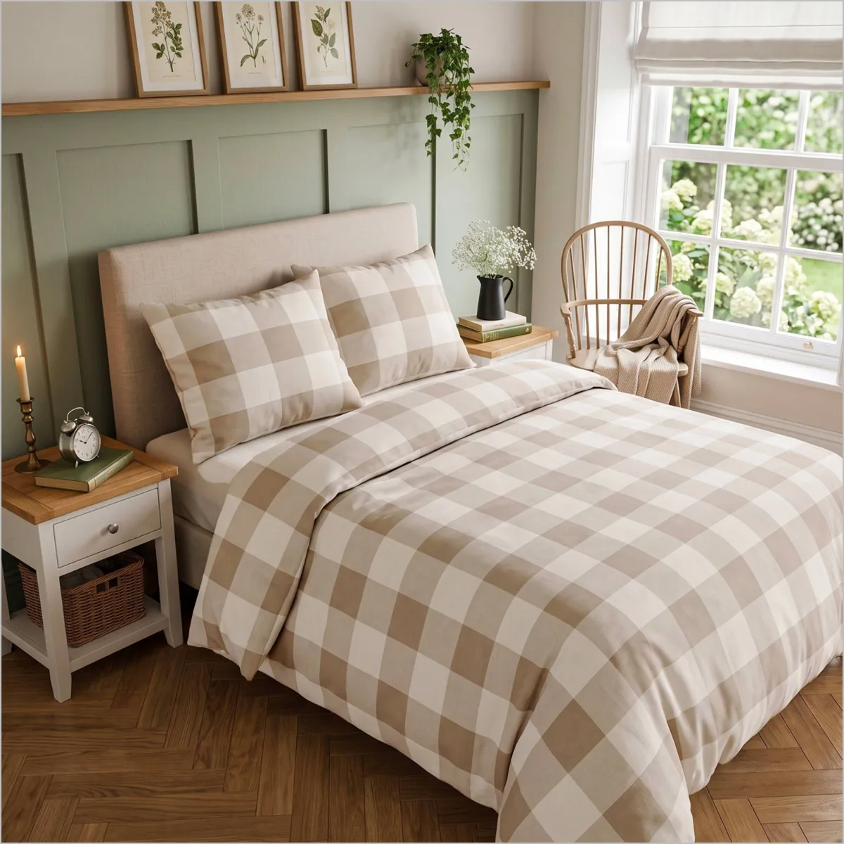 Copripiumino in percalle di cotone (240 x 220 cm) Sophie Beige