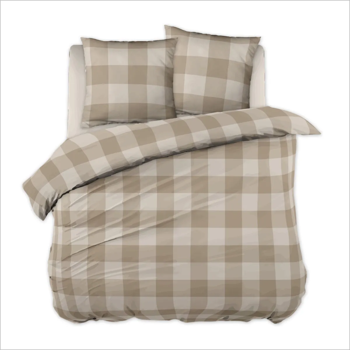 Copripiumino in percalle di cotone (240 x 220 cm) Sophie Beige