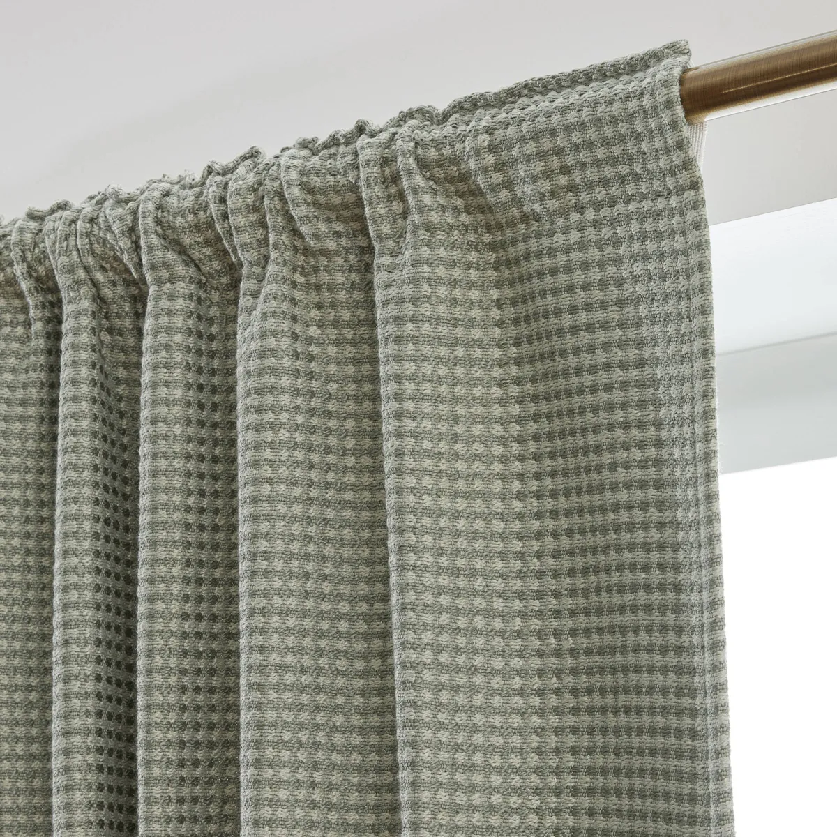 Tenda semi-oscurante termica passanti nascosti (280 x 240 cm) Lona Verde rosmarino