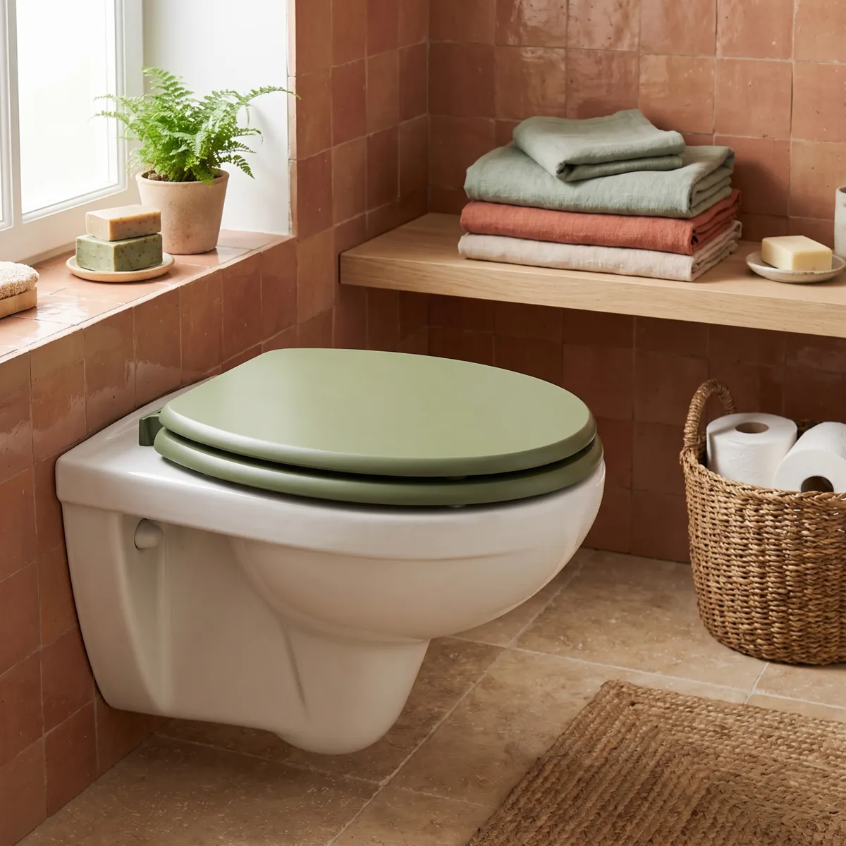 Abattant WC Timeless tinta unita Cachi