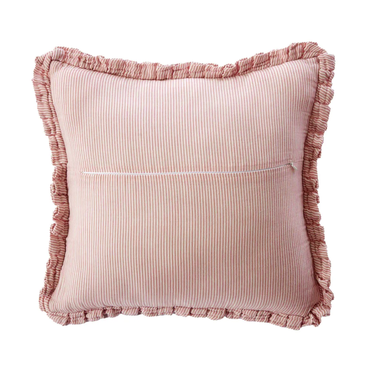Cuscino quadrato in garza di cotone (45 x 45 cm) Gaïa a righe Albicocca