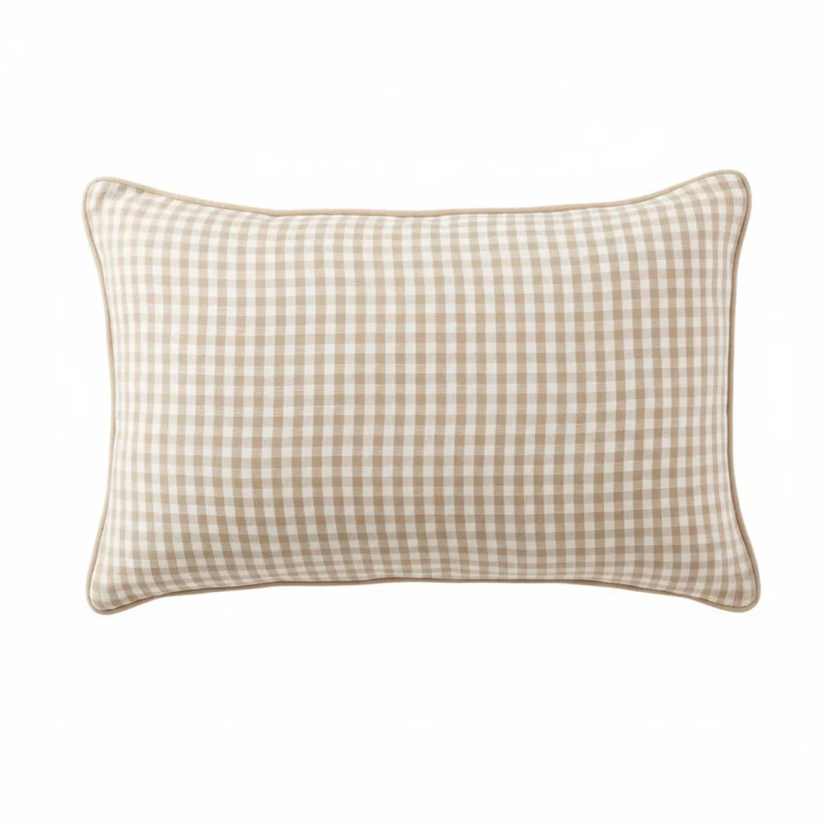 Cojín rectangular de gasa de algodón (40 x 60 cm) Gaïa vichy Ficelle