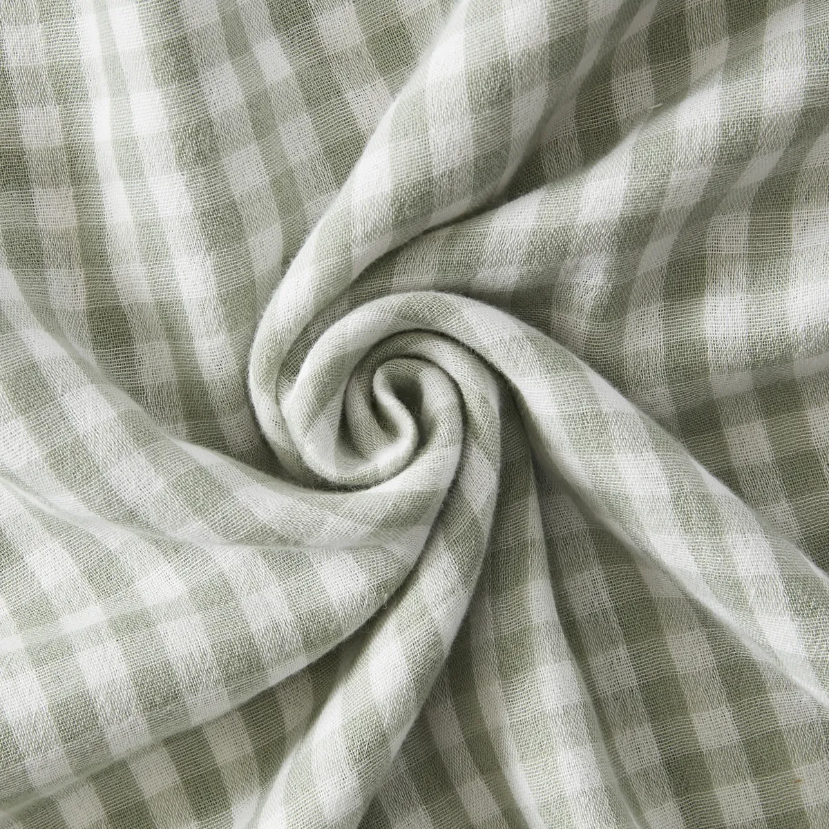 Cuscino quadrato in garza di cotone (45 x 45 cm) Vickie Verde eucalipto
