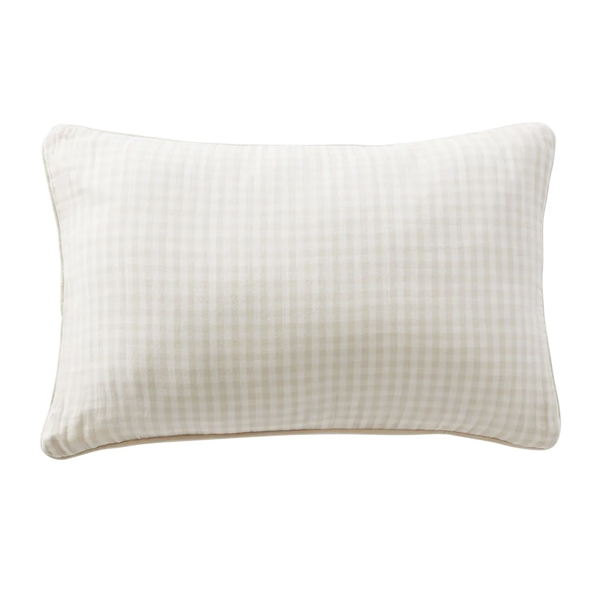 Coussin rectangulaire gaze de coton (40 x 60 cm) Vickie Beige