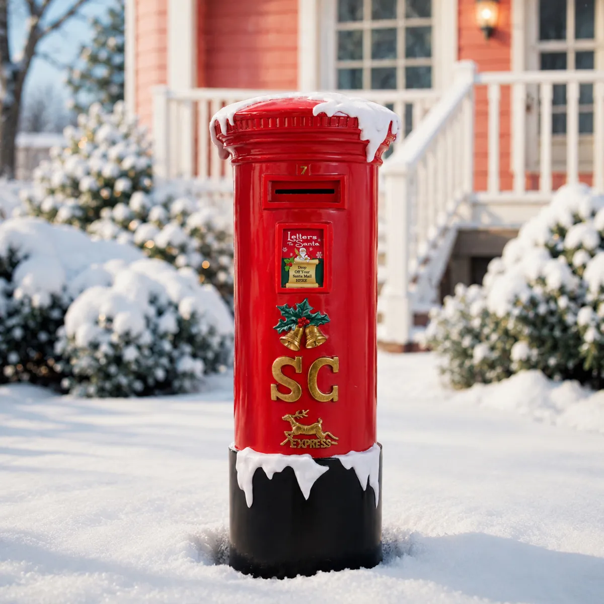 Cassetta postale (H100 cm) Santa Rosso