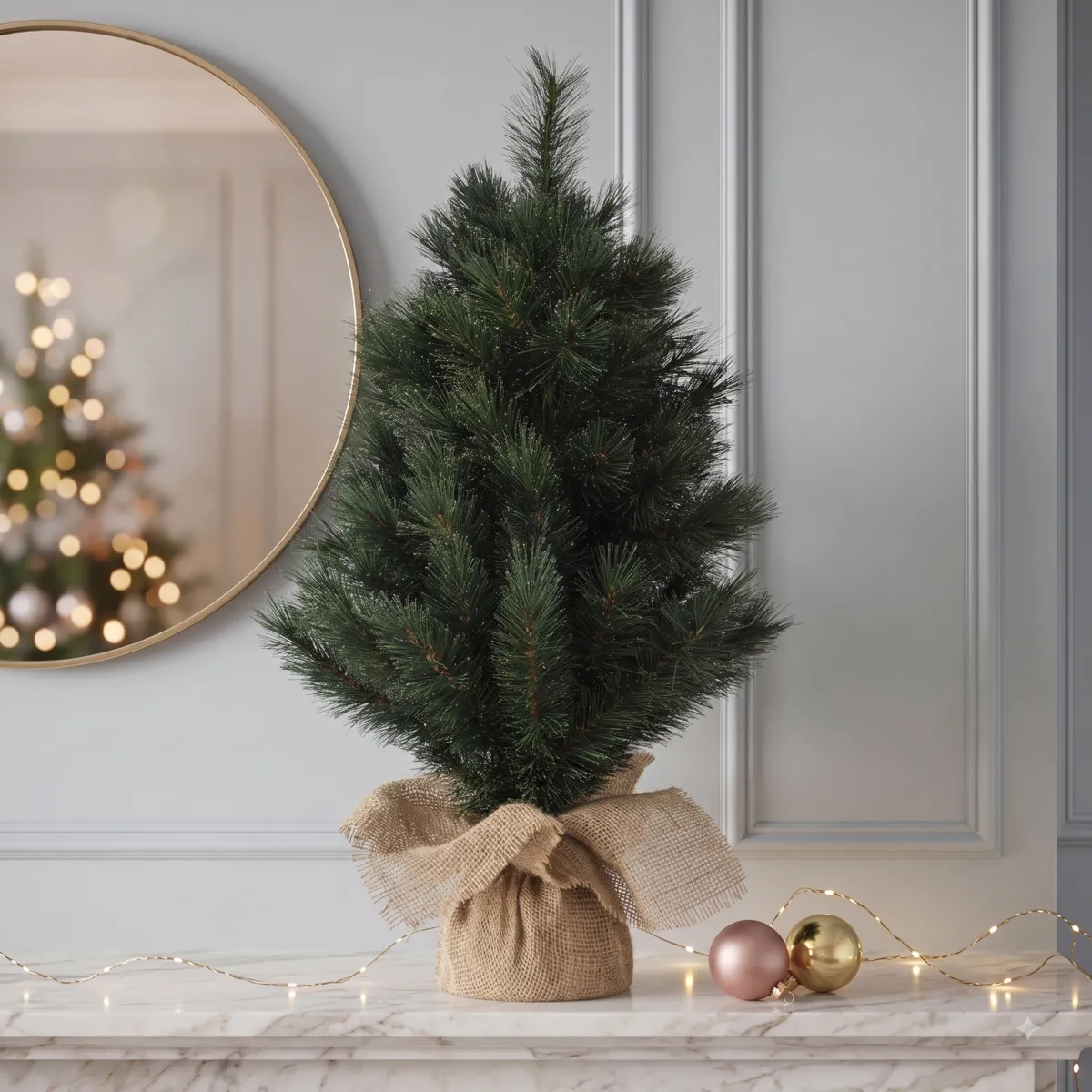 Albero artificiale da tavolo Norway Alt. 45 cm Verde
