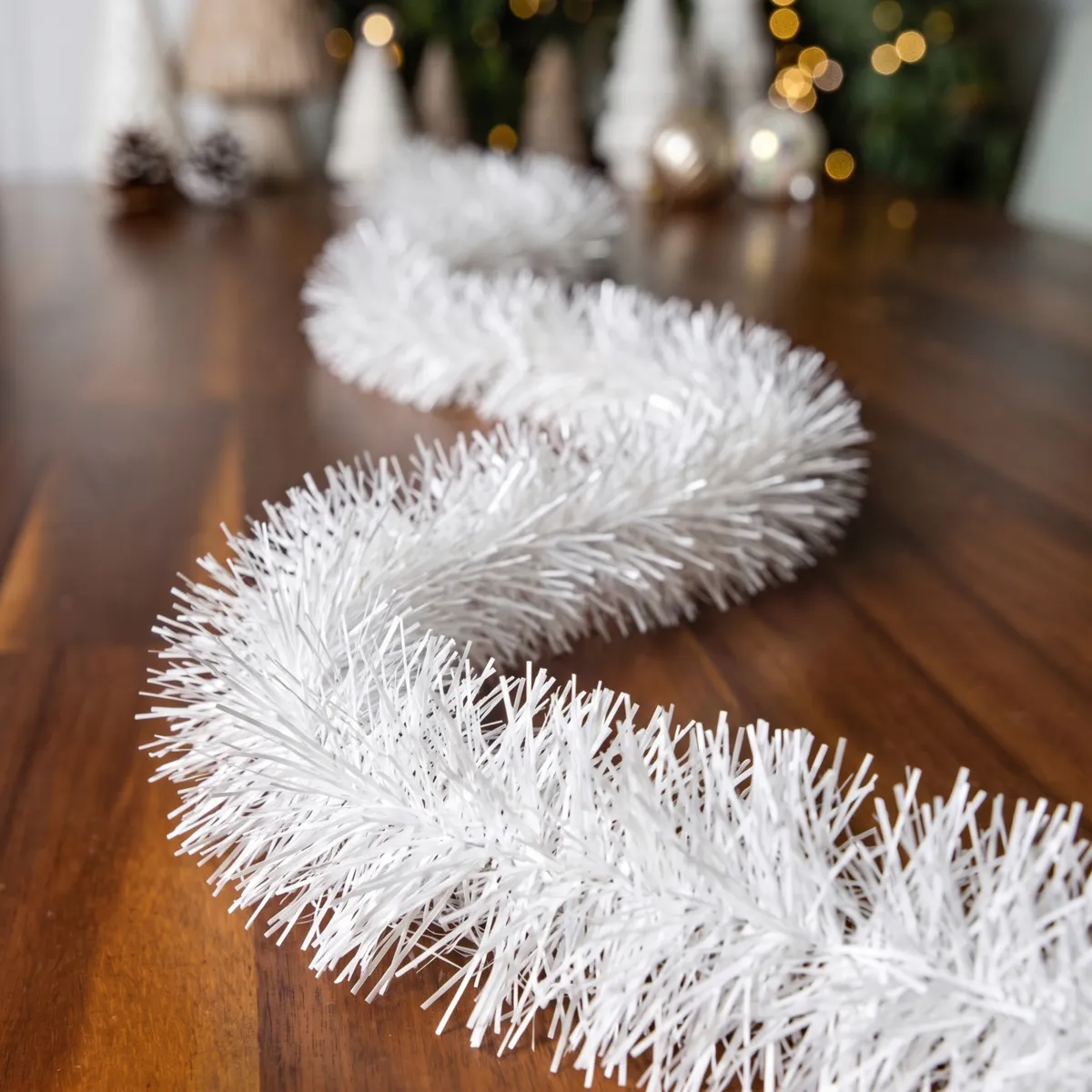 Guirlande de Noël (D7,50 cm) Alpine XL Blanc