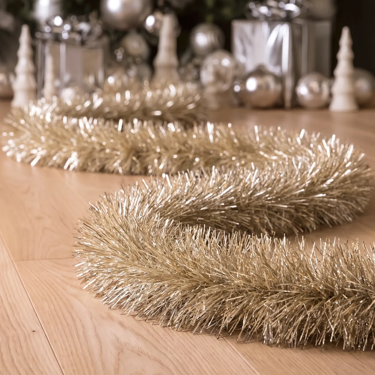 Guirnalda de Navidad (D20 cm) Alpine XL Beige