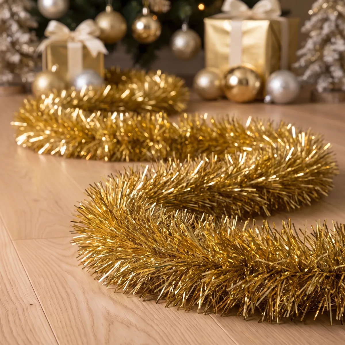 Guirnalda de Navidad (D20 cm) Alpine XL Oro

