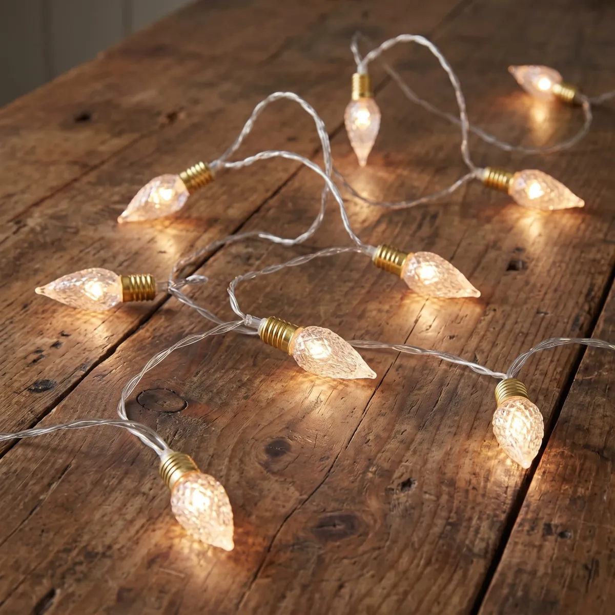 Guirlande lumineuse 18 m 180 LED câble transparent Vintage Blanc chaud