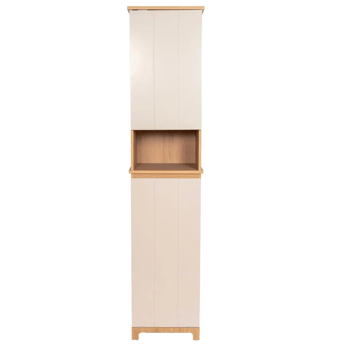 Meuble colonne salle de bain paniere à linge intégrée (173 x 38 cm) Rivoli Naturel