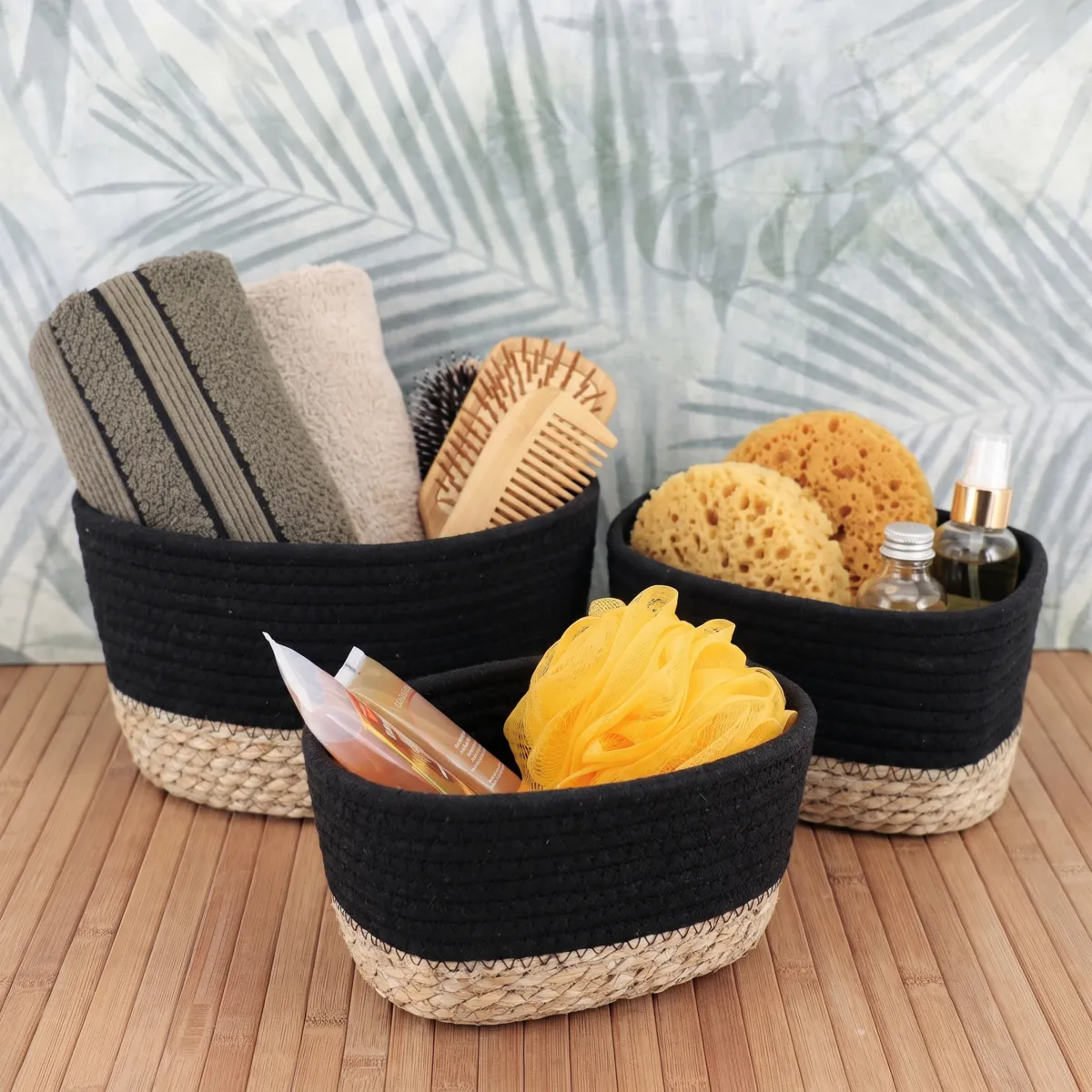 Set di 3 contenitori Timeless Nero