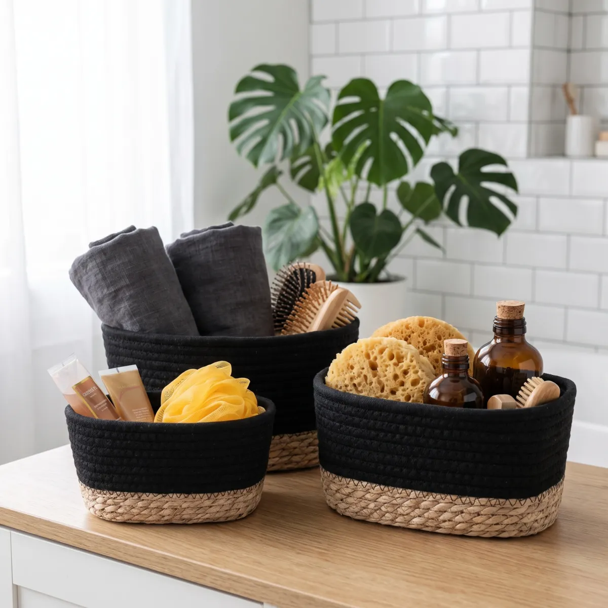 Set di 3 contenitori Timeless Nero