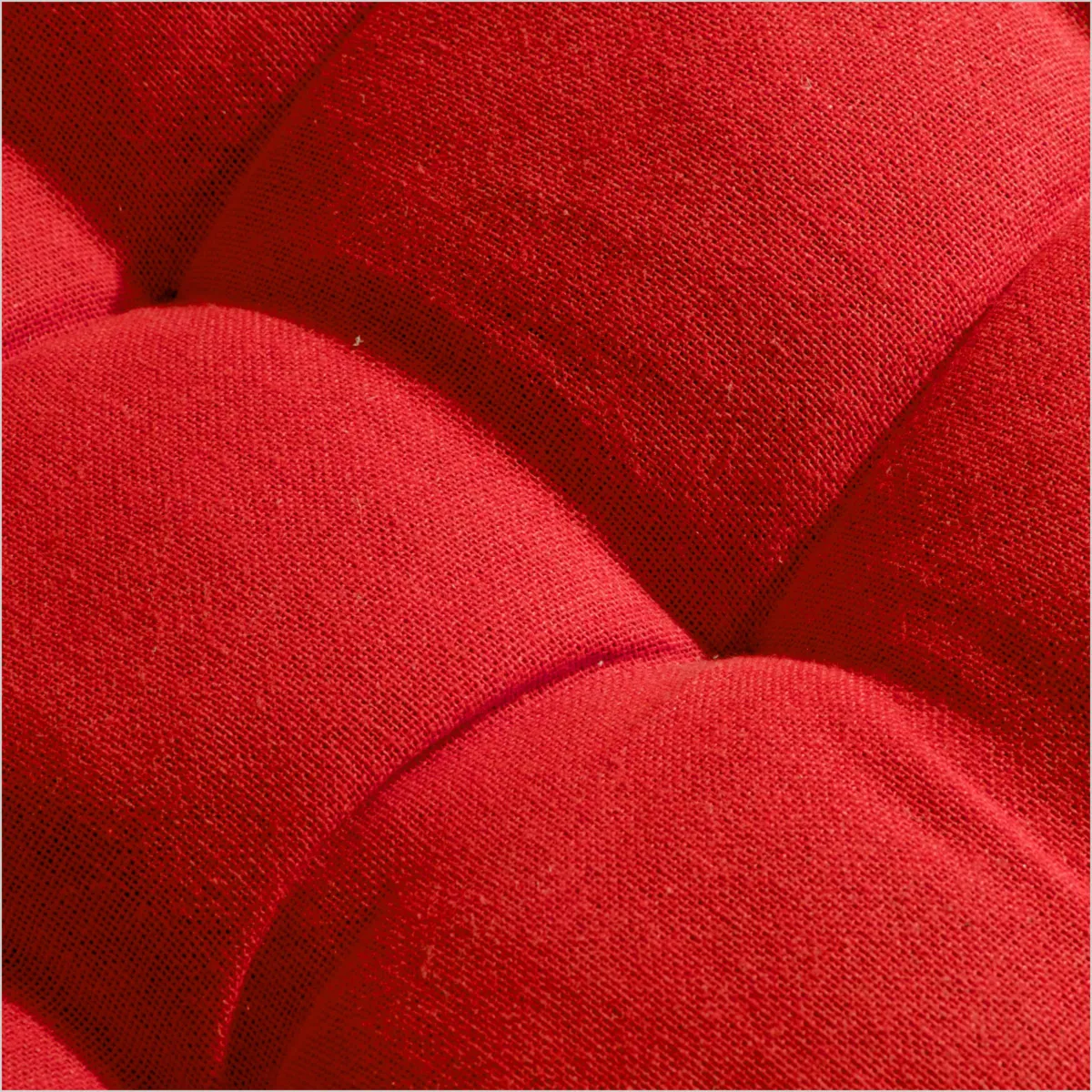 Rundes Stuhlkissen aus Baumwolle (40 cm) Pixel Rot