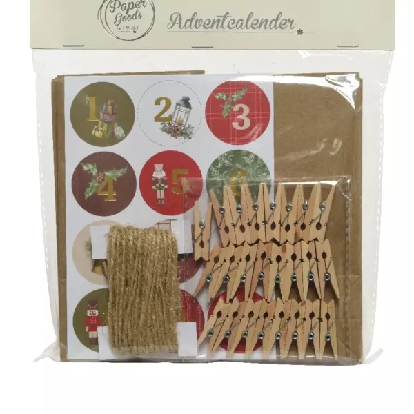 Calendario dell'avvento da assemblare ghirlanda Oro