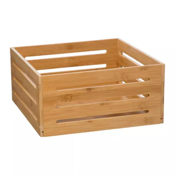 Aufbewahrungsbox Siao aus Bambus Naturfarben Mittel