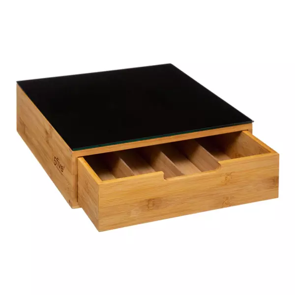 Kapselhalter Black Bambus Schwarz