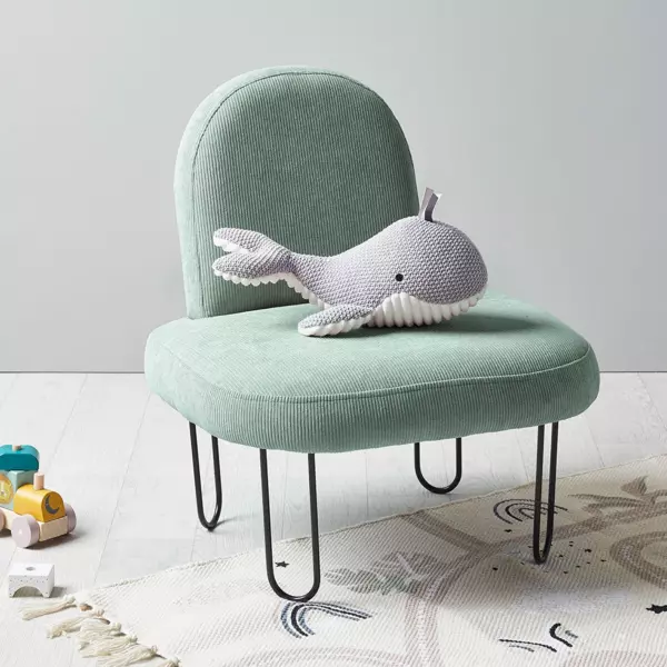 Fauteuil enfant velours (H50 cm) Augustin Vert