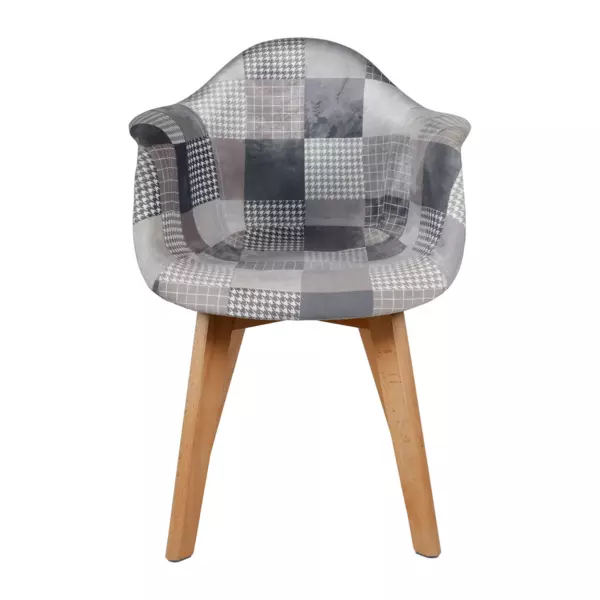 2er Set Kindersessel Patchwork Ernest Grau