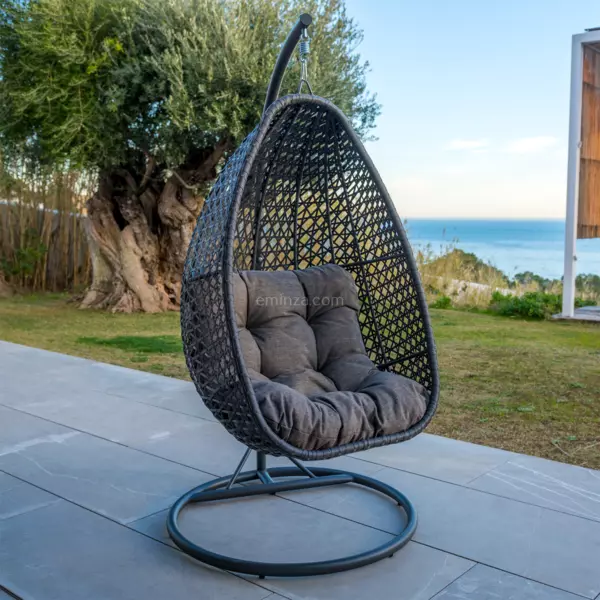 H�ngekorbsessel Coral - Anthrazitgrau