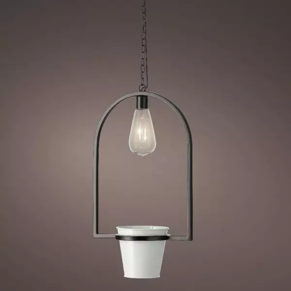 Maceta con luces LED Melya Blanca