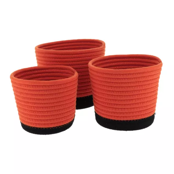 3er Set K�rbe Black Line Korallenrot/Schwarz