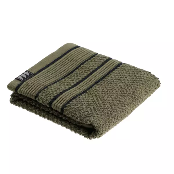 Asciugamano (30 x 50 cm) Black Line Verde cachi / nero